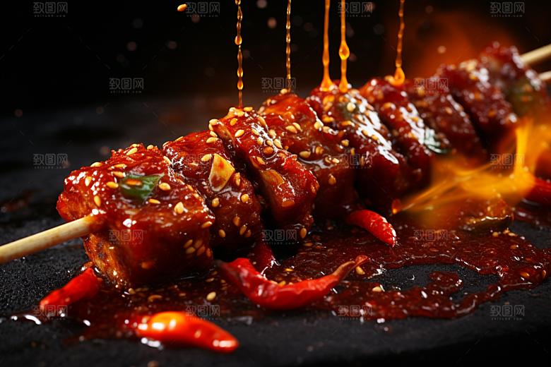 BBQ烧烤美味聚会摄影图