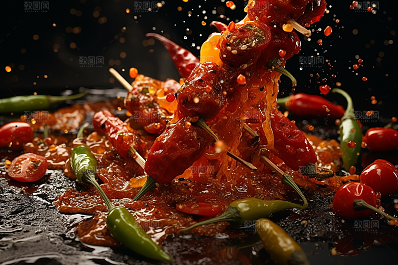 BBQ烧烤肉类聚会摄影图