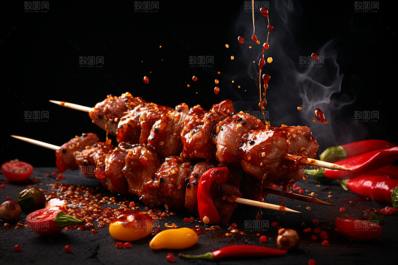 BBQ烧烤火热高清摄影图