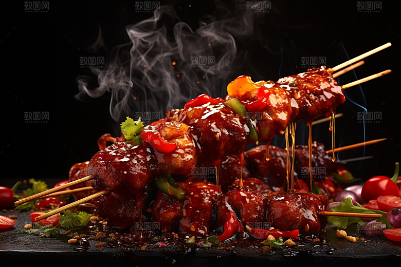 BBQ烧烤火辣火热摄影图