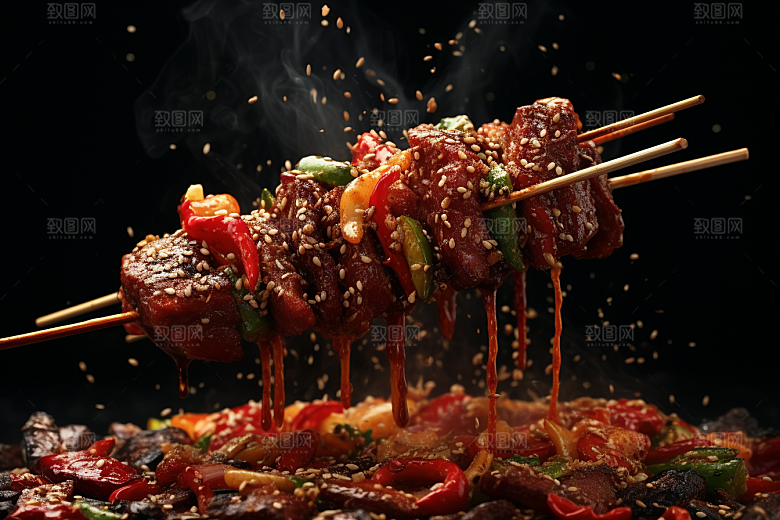 BBQ烧烤广告火辣摄影图