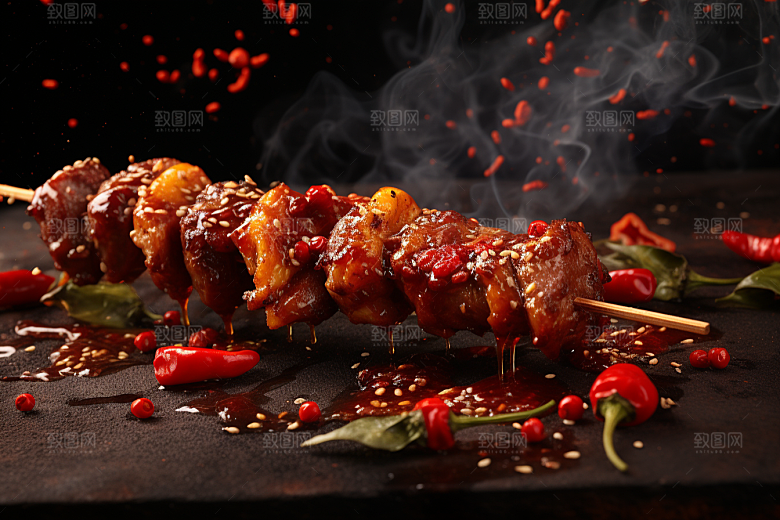 BBQ烧烤聚餐聚会摄影图