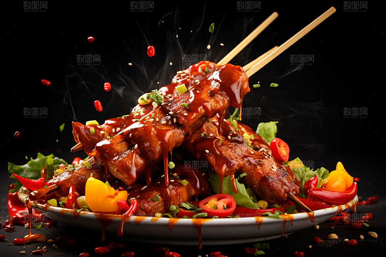BBQ烧烤美味肉食摄影图