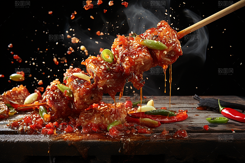 BBQ烧烤美味广告摄影图