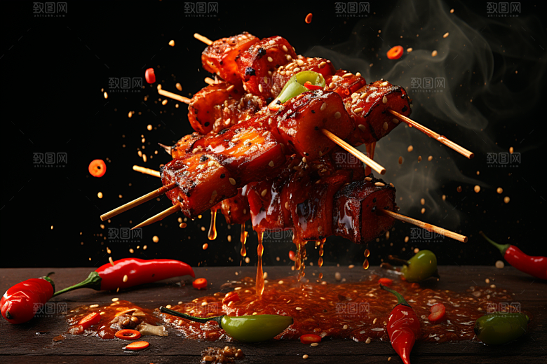 BBQ烧烤高清肉食摄影图