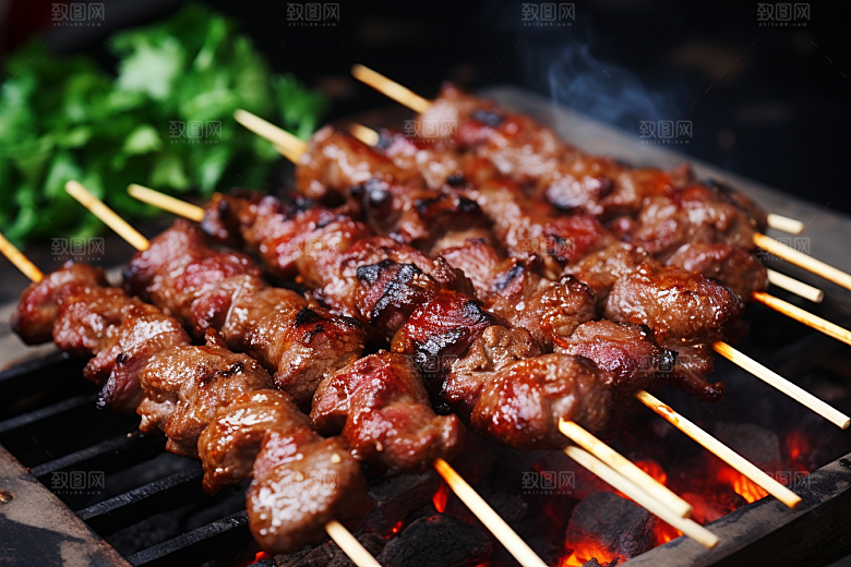 BBQ烧烤烤串聚会摄影图