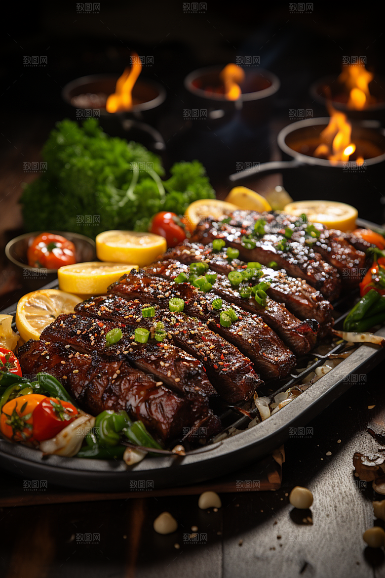 BBQ烧烤美味肉食摄影图