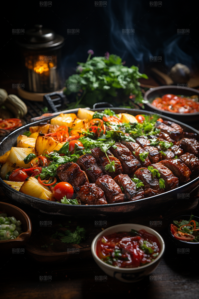 BBQ烧烤高清肉类摄影图