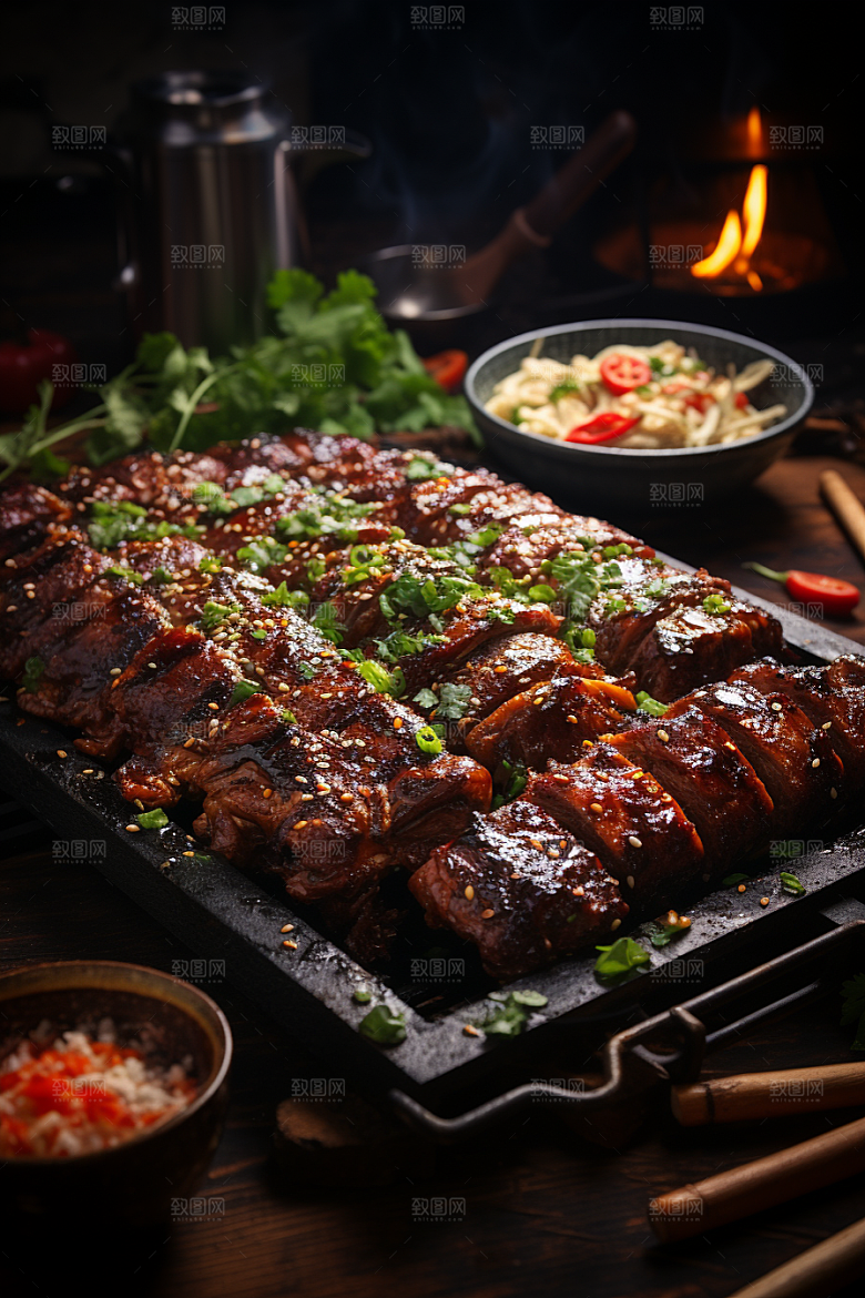BBQ烧烤广告聚餐摄影图