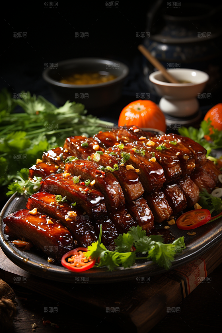 BBQ烧烤肉类烤串摄影图