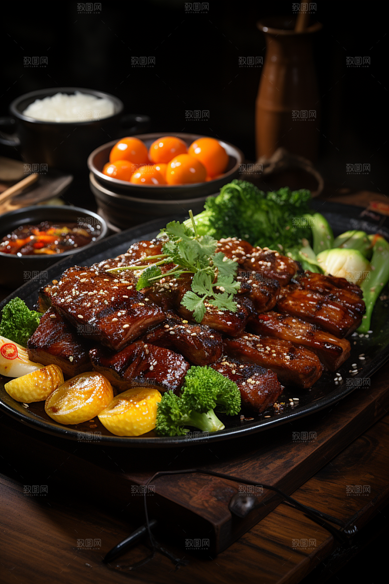 BBQ烧烤火热聚餐摄影图