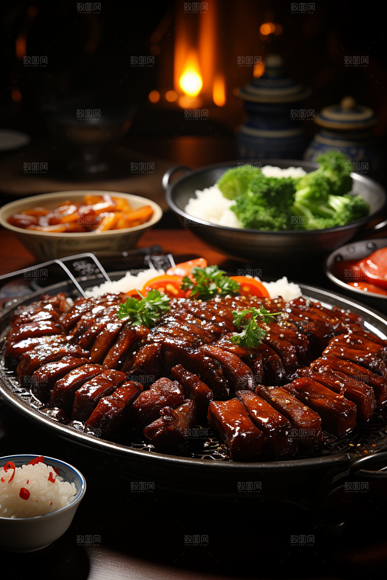 BBQ烧烤烤串肉类摄影图