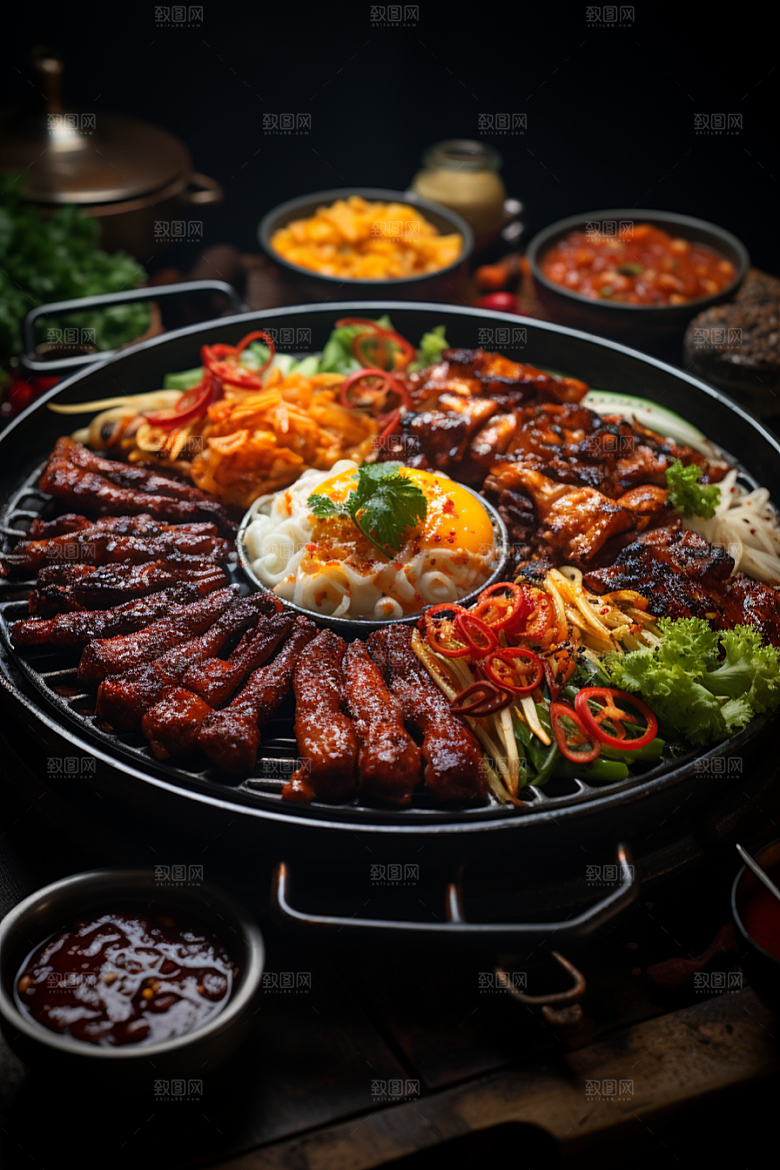 BBQ烧烤广告聚餐摄影图