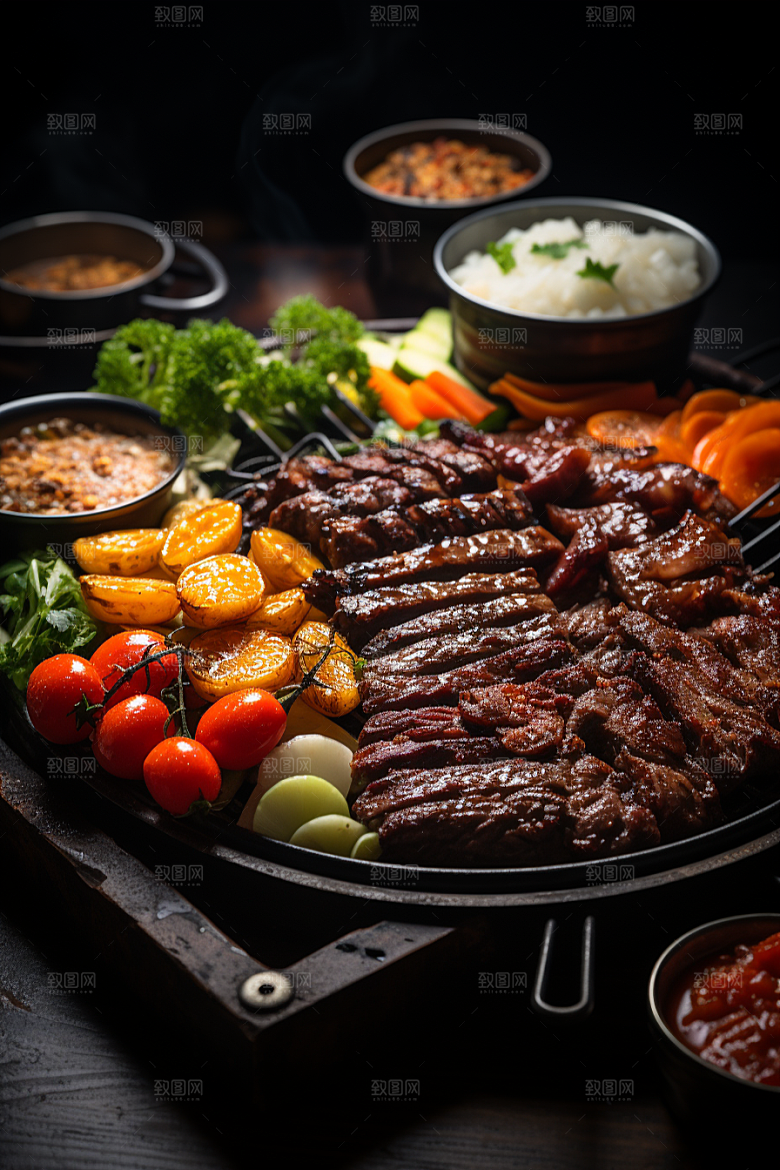 BBQ烧烤广告肉类摄影图
