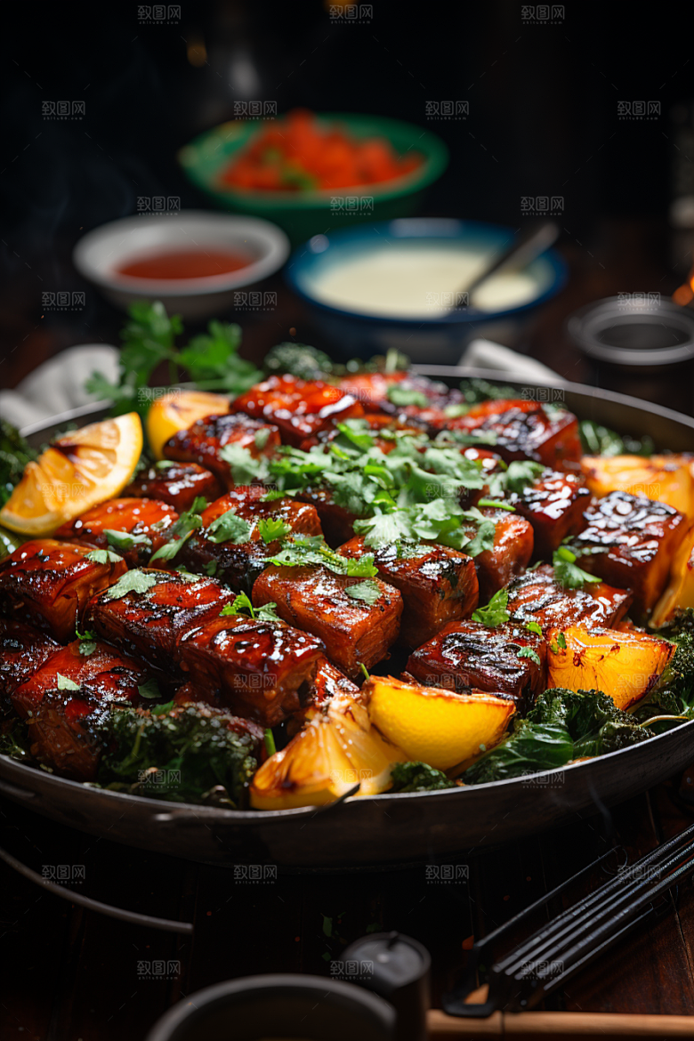 BBQ烧烤肉类肉食摄影图
