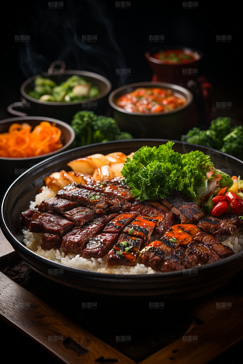 BBQ烧烤火辣美味摄影图