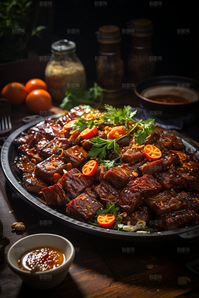 BBQ烧烤肉类广告摄影图