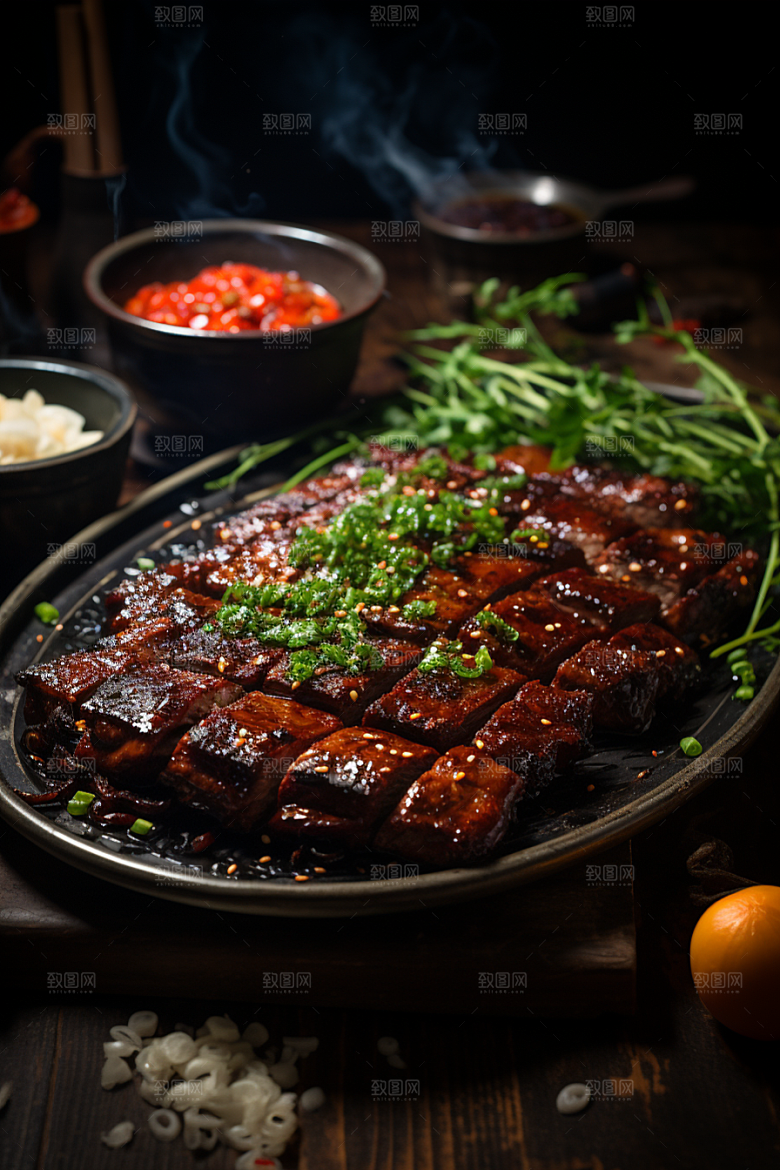 BBQ烧烤聚会聚餐摄影图