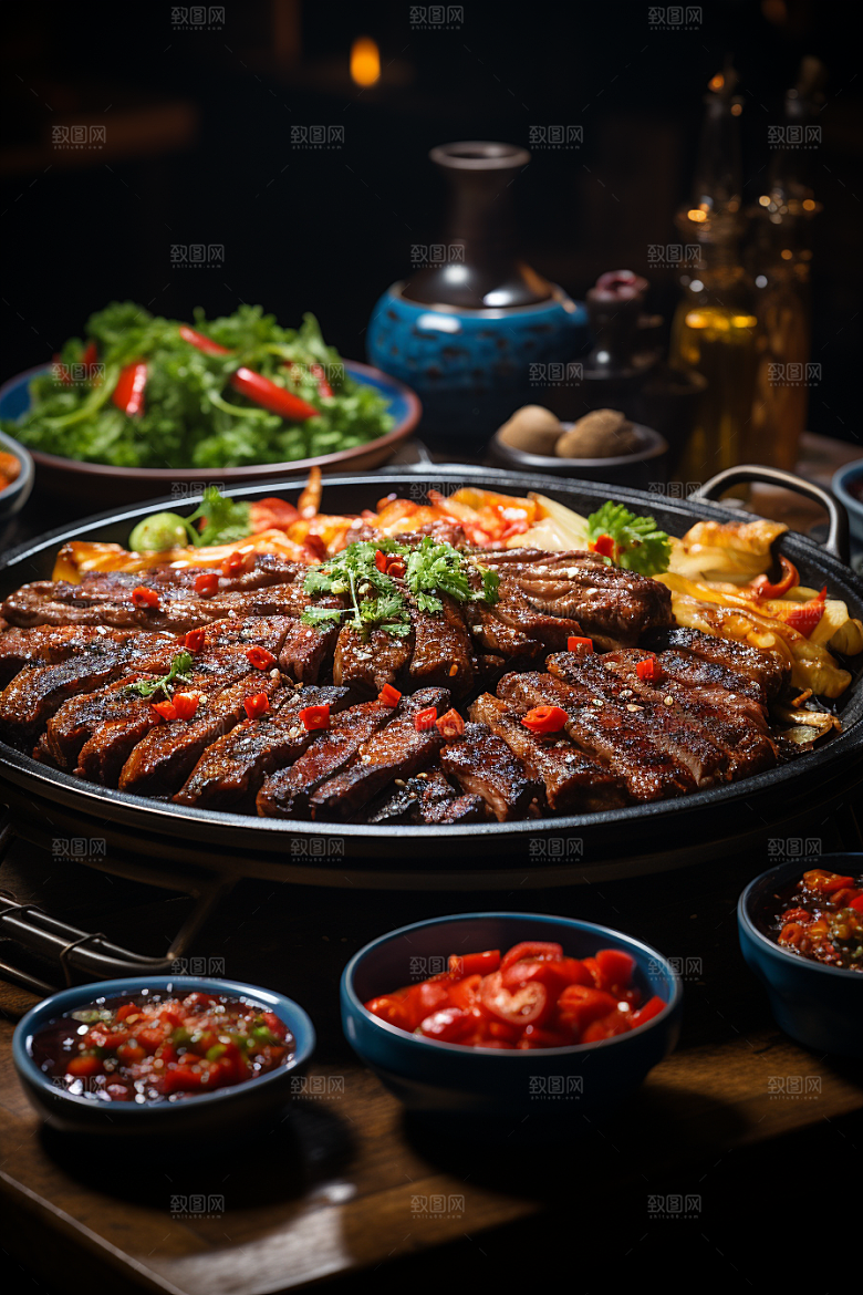 BBQ烧烤聚会广告摄影图