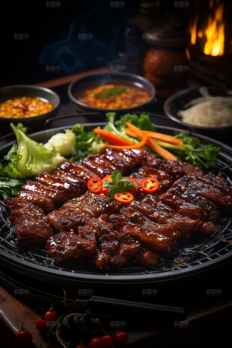 BBQ烧烤聚会火辣摄影图