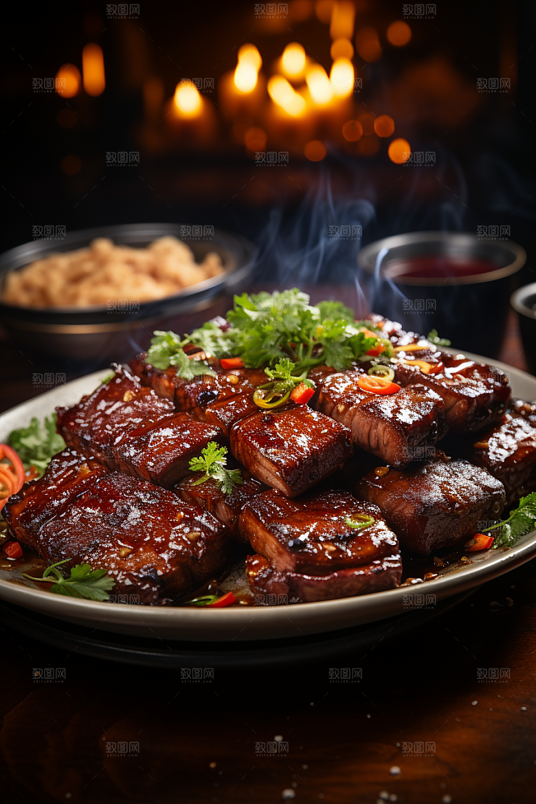BBQ烧烤火热聚餐摄影图