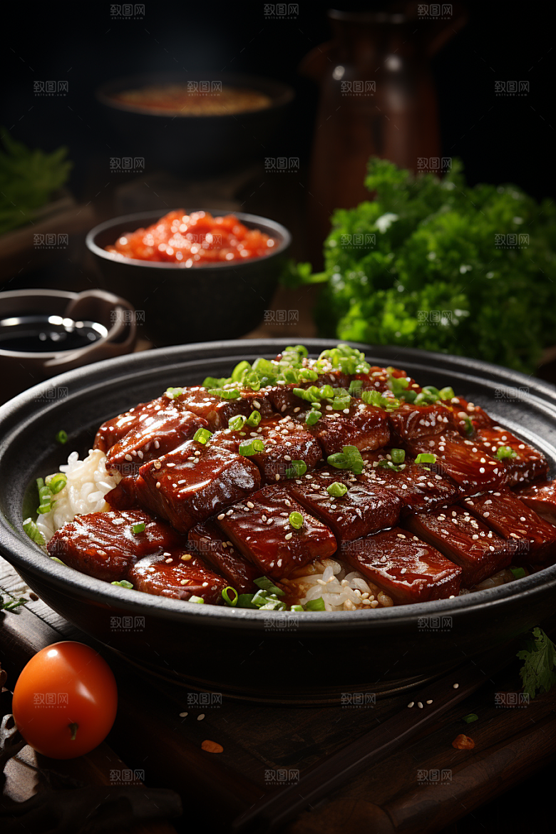 BBQ烧烤肉串火热摄影图