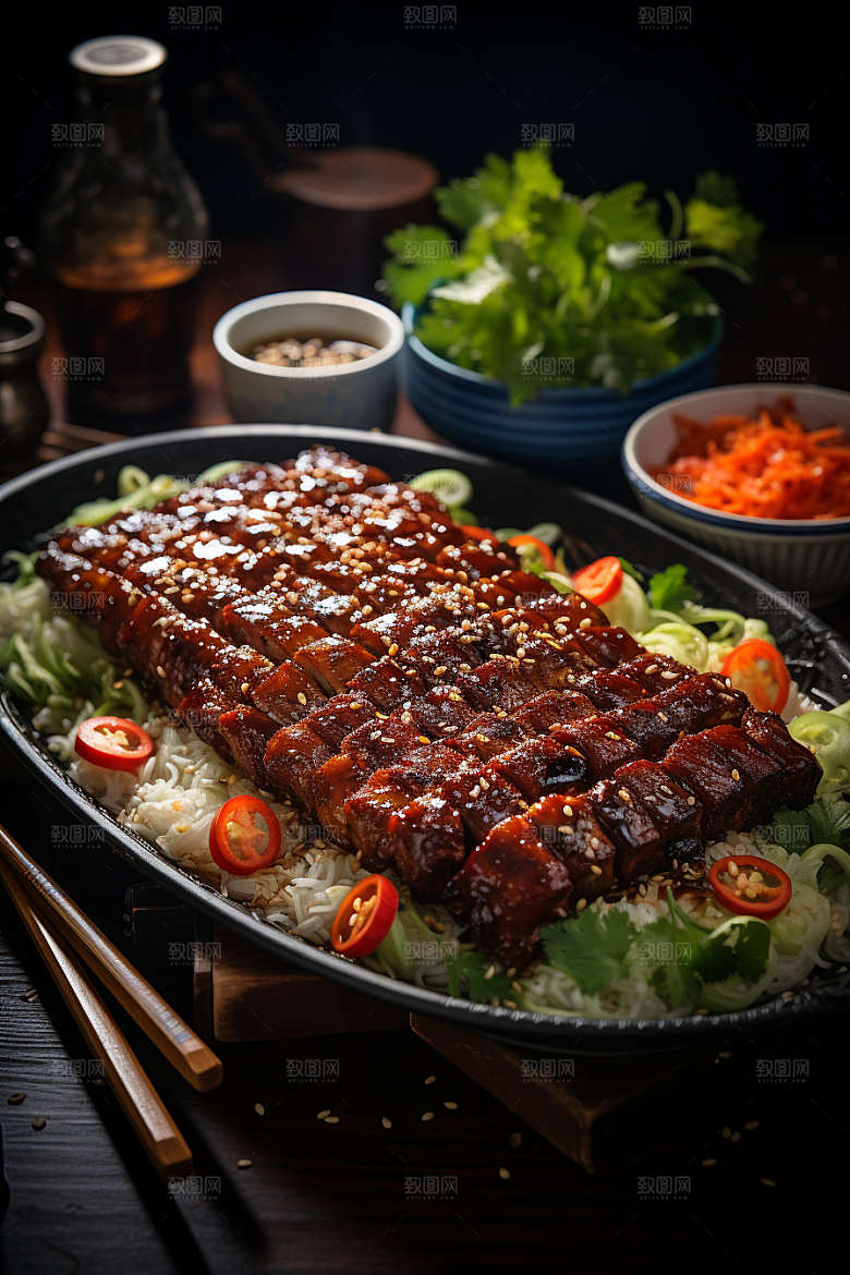 BBQ烧烤烤串美味摄影图