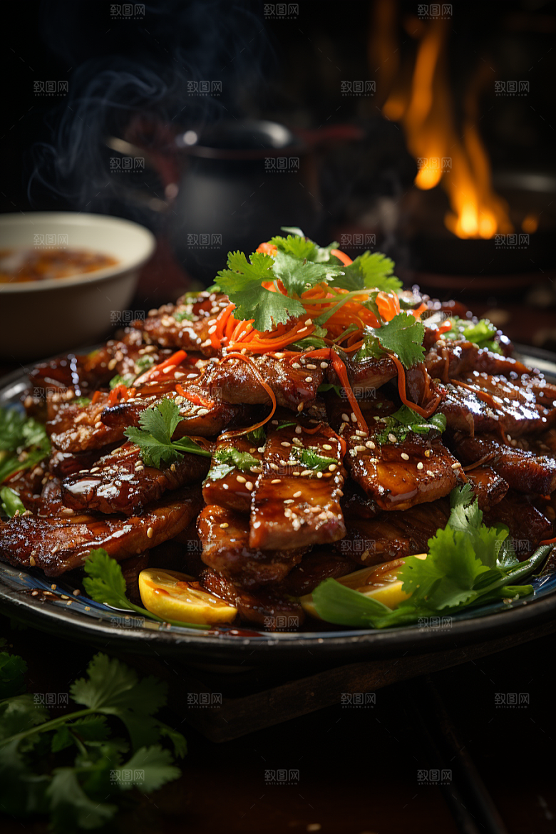 BBQ烧烤火热高清摄影图