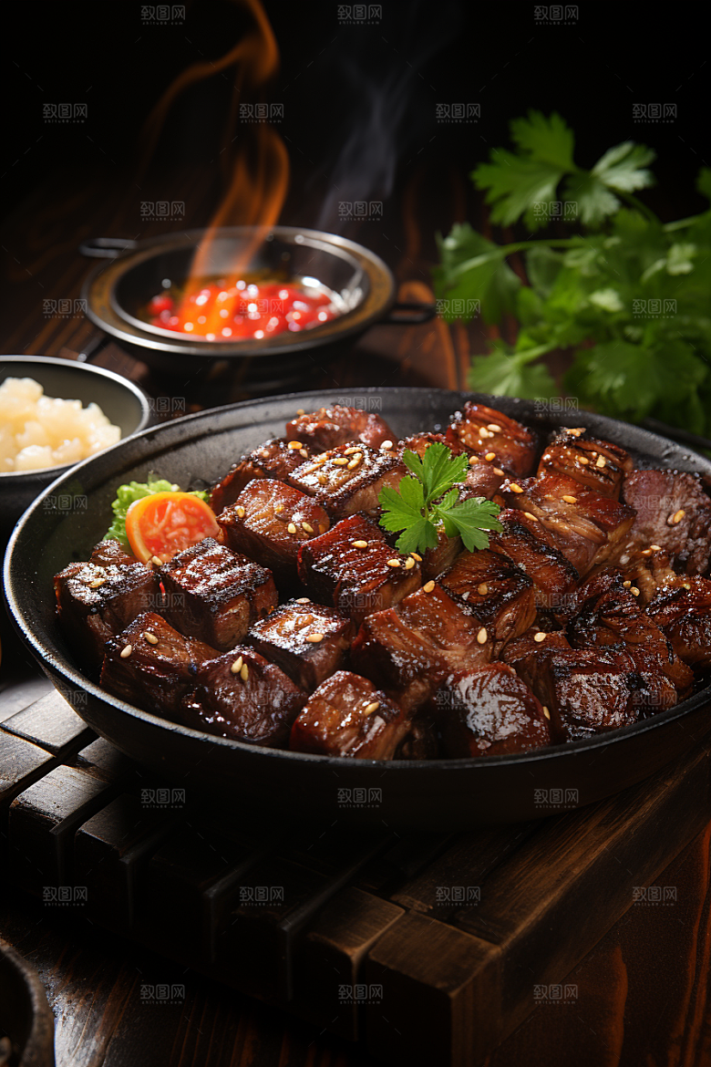 BBQ烧烤美食广告摄影图
