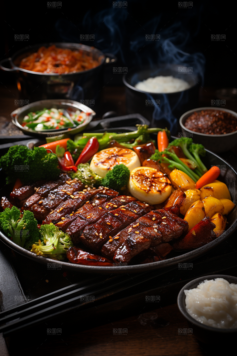 BBQ烧烤广告美食摄影图