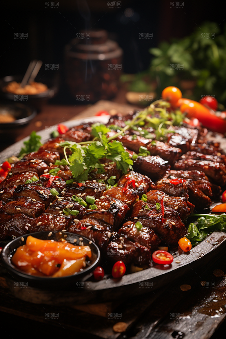 BBQ烧烤美味聚会摄影图