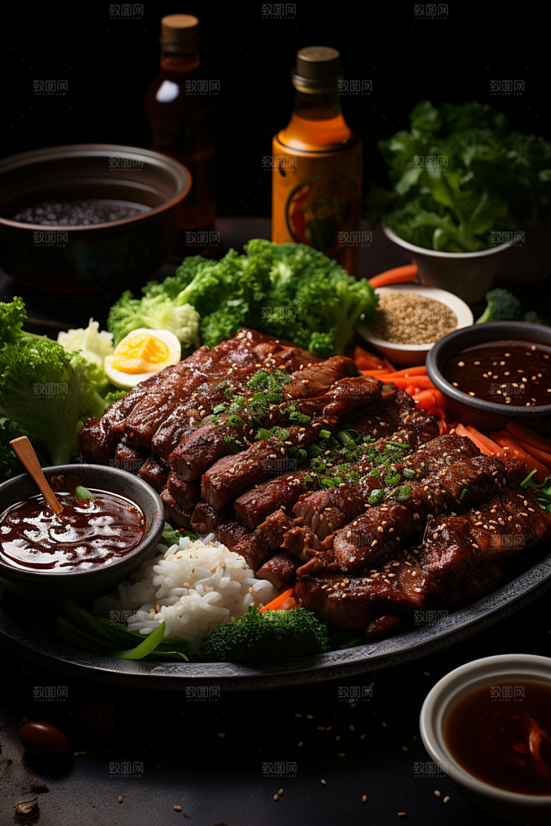 BBQ烧烤肉类广告摄影图