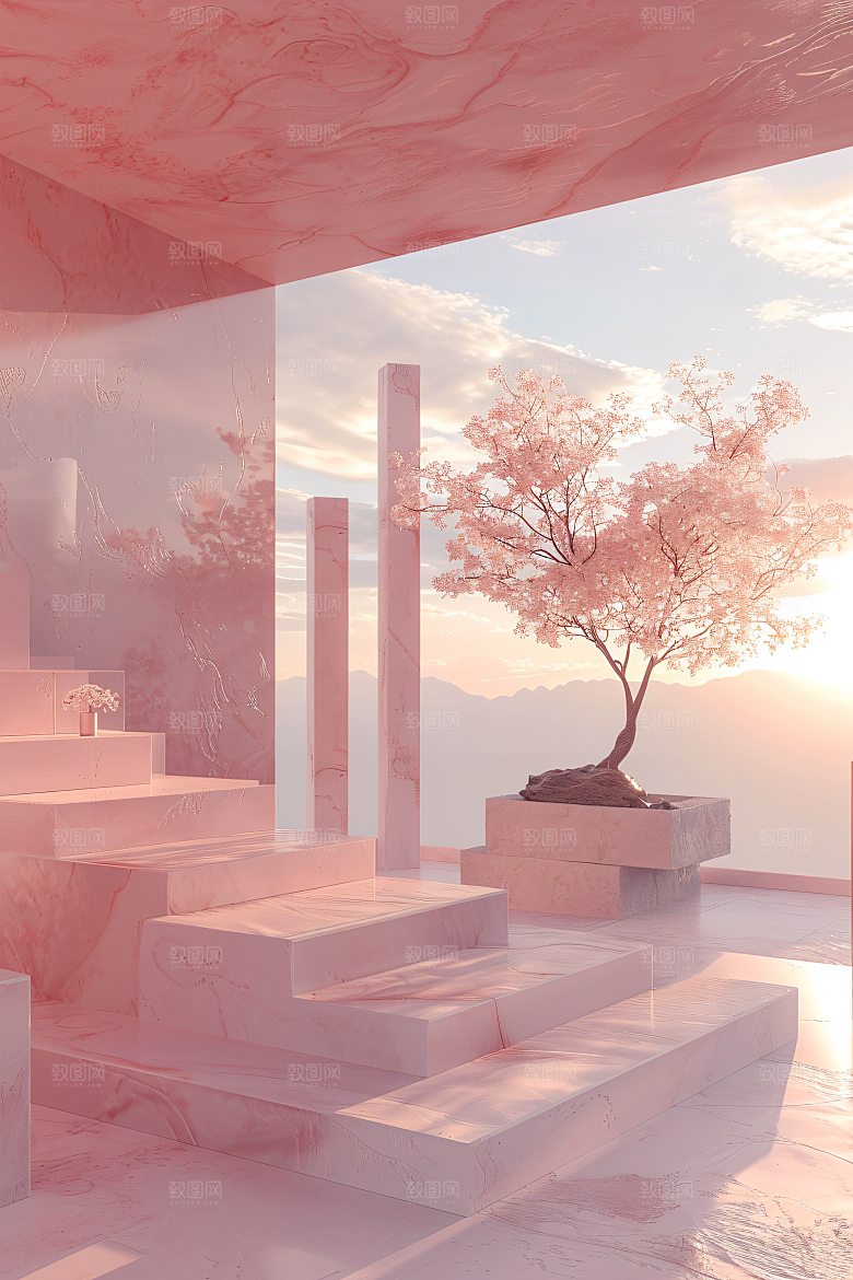 电商家居商品3D背景图