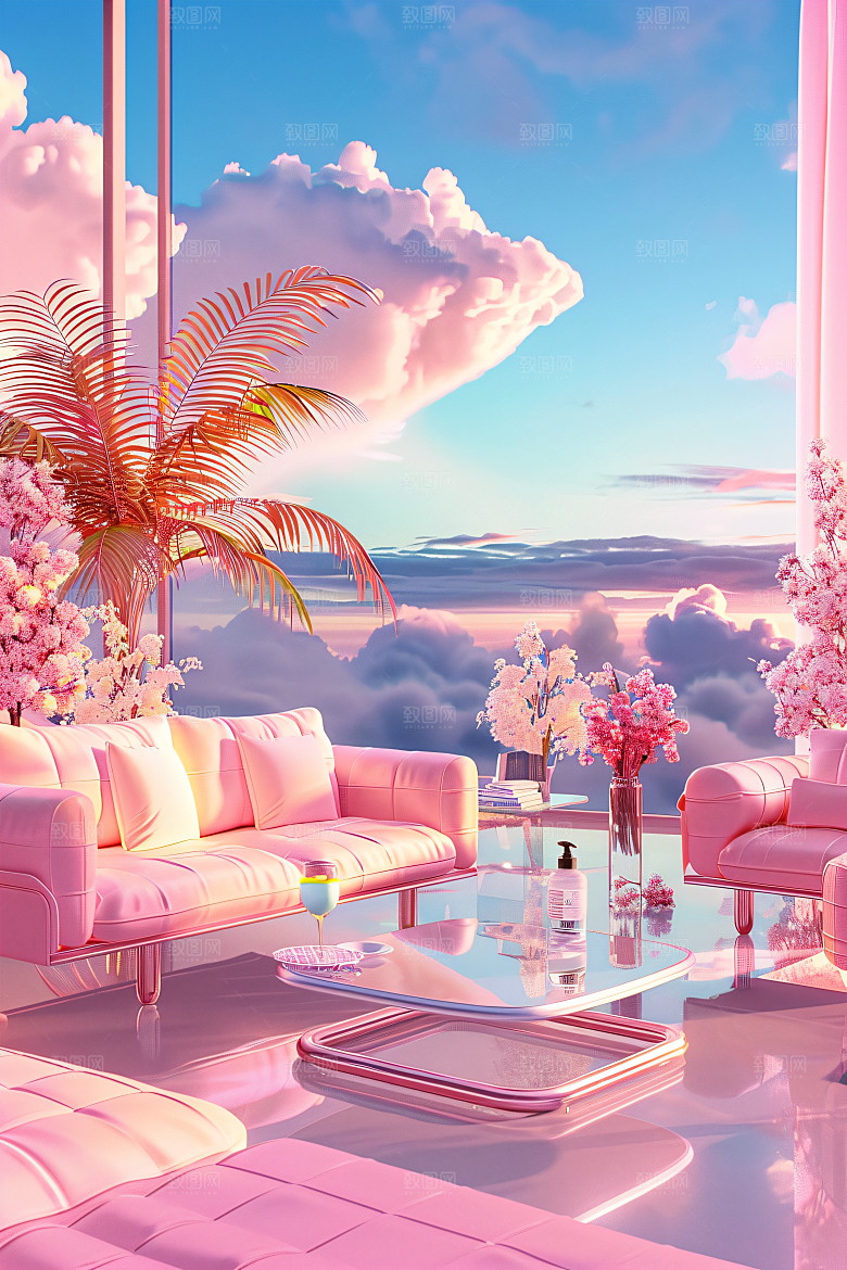 电商家居3D商品背景图
