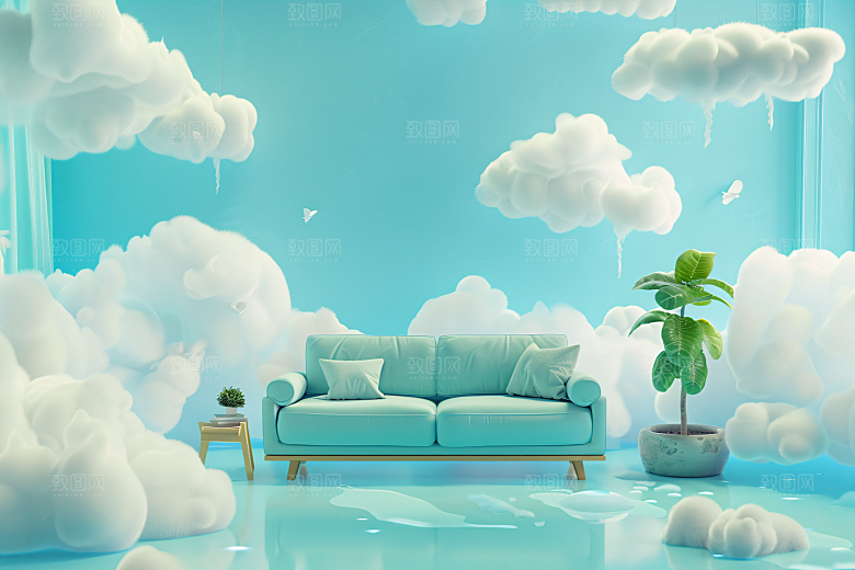 电商家居产品C4D背景图