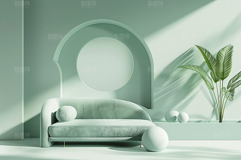 电商家居3D产品背景图
