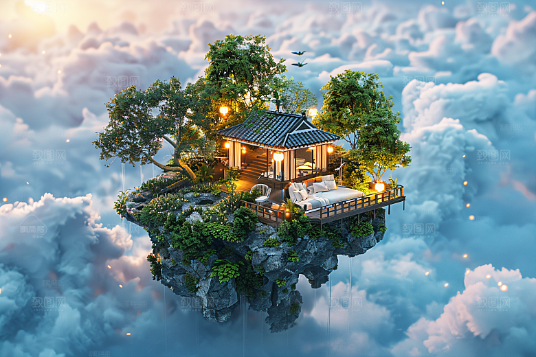 电商家居C4D家具背景图