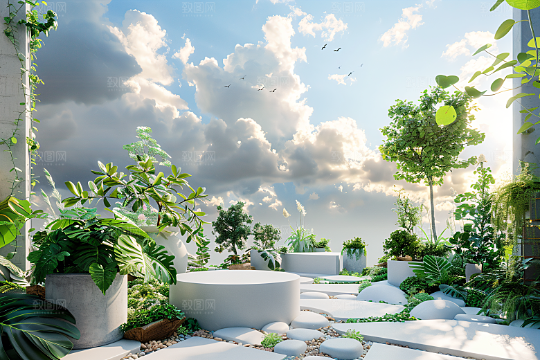 电商家居靓丽3D背景图