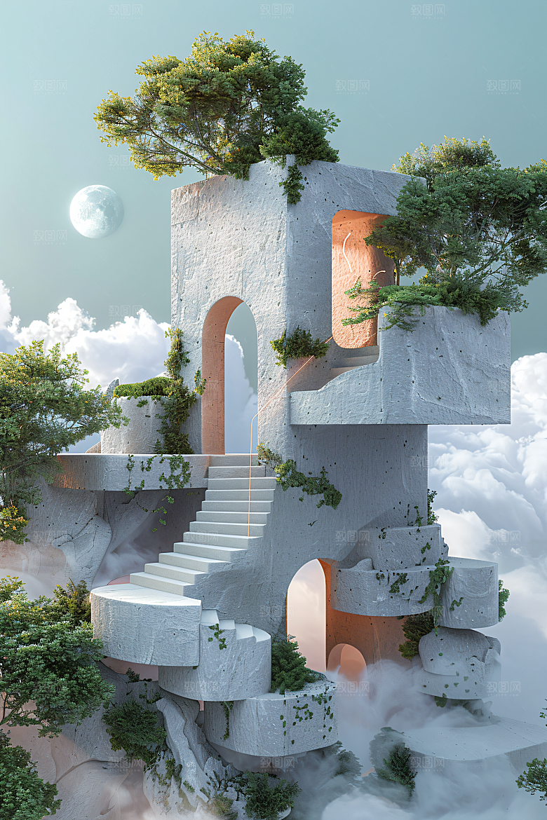 电商家居C4D3D背景图