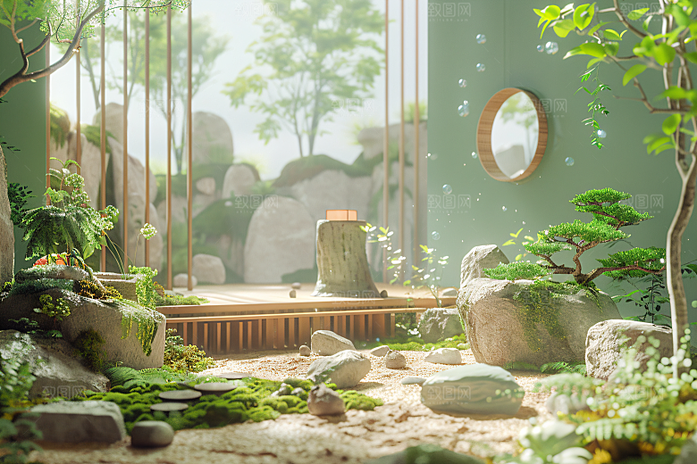 电商家居家具C4D背景图