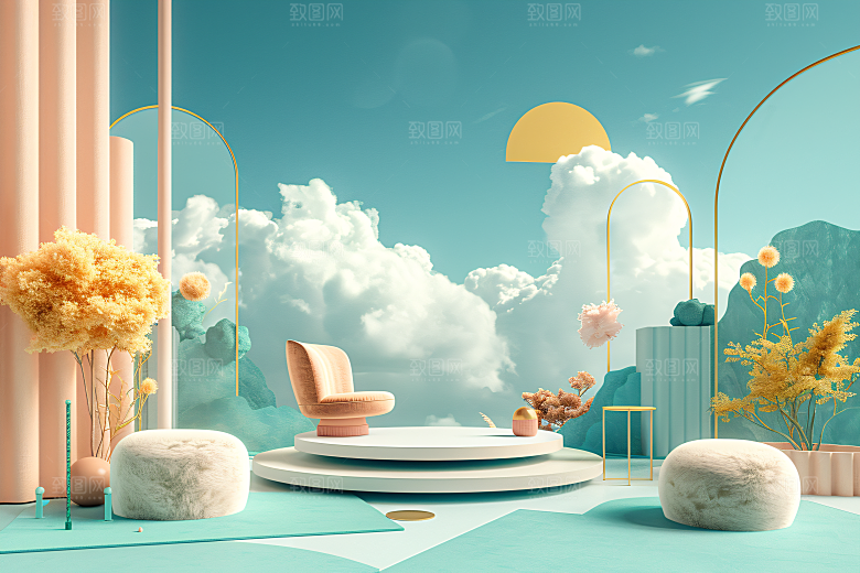 电商家居产品促销背景图