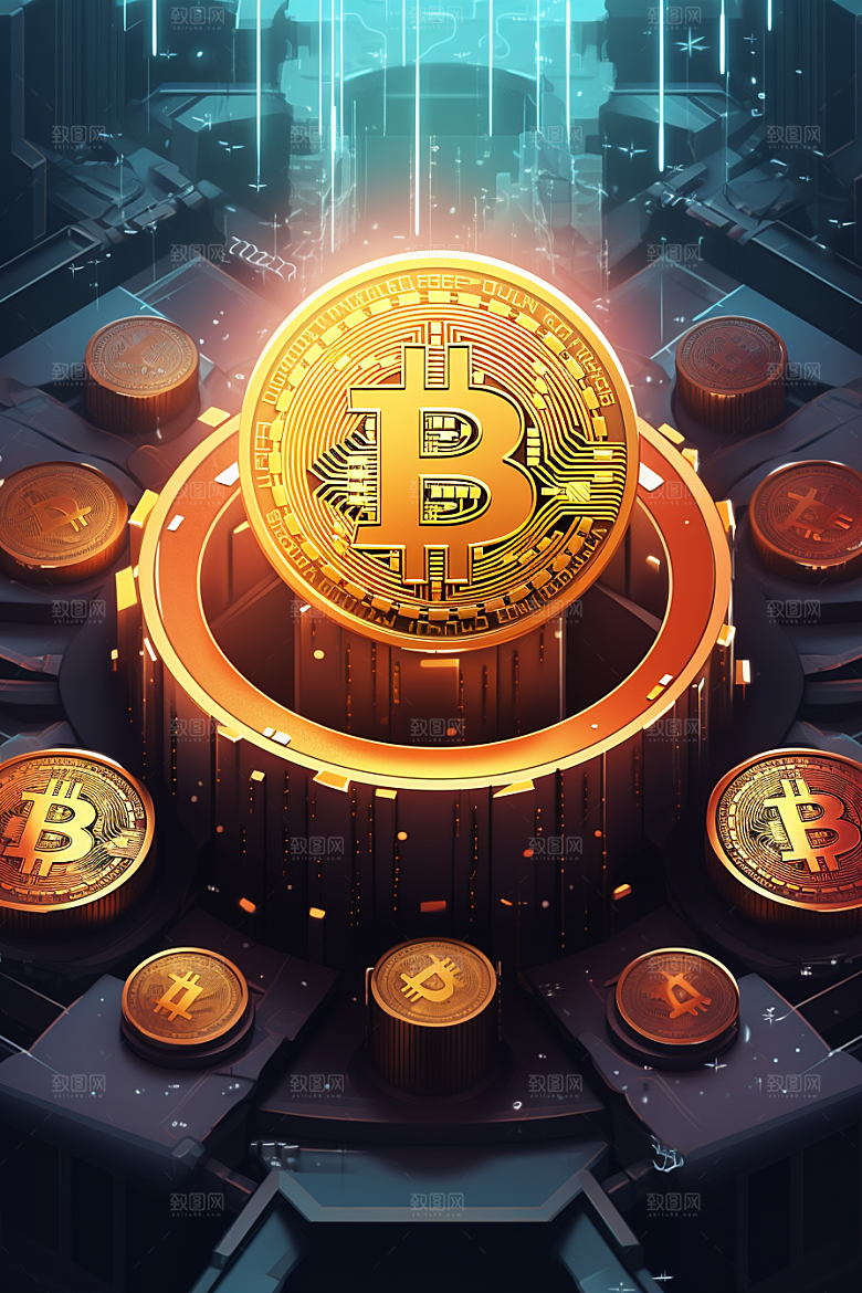 金融理财货币投资C4D模型