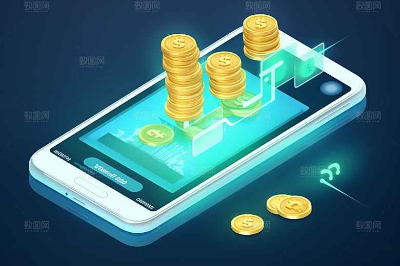 金融理财数据基金C4D模型