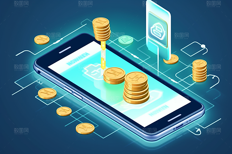 金融理财货币数据C4D模型