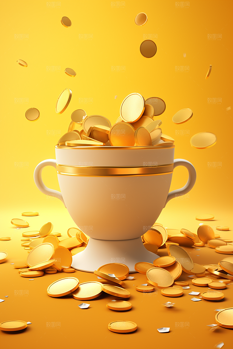 金融理财数据立体C4D模型