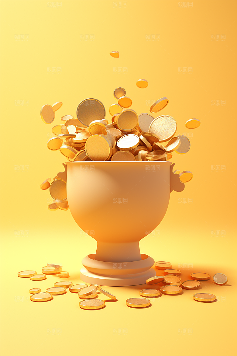 金融理财数据经济C4D模型