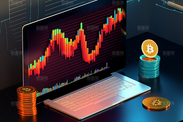 金融理财元素证券C4D模型