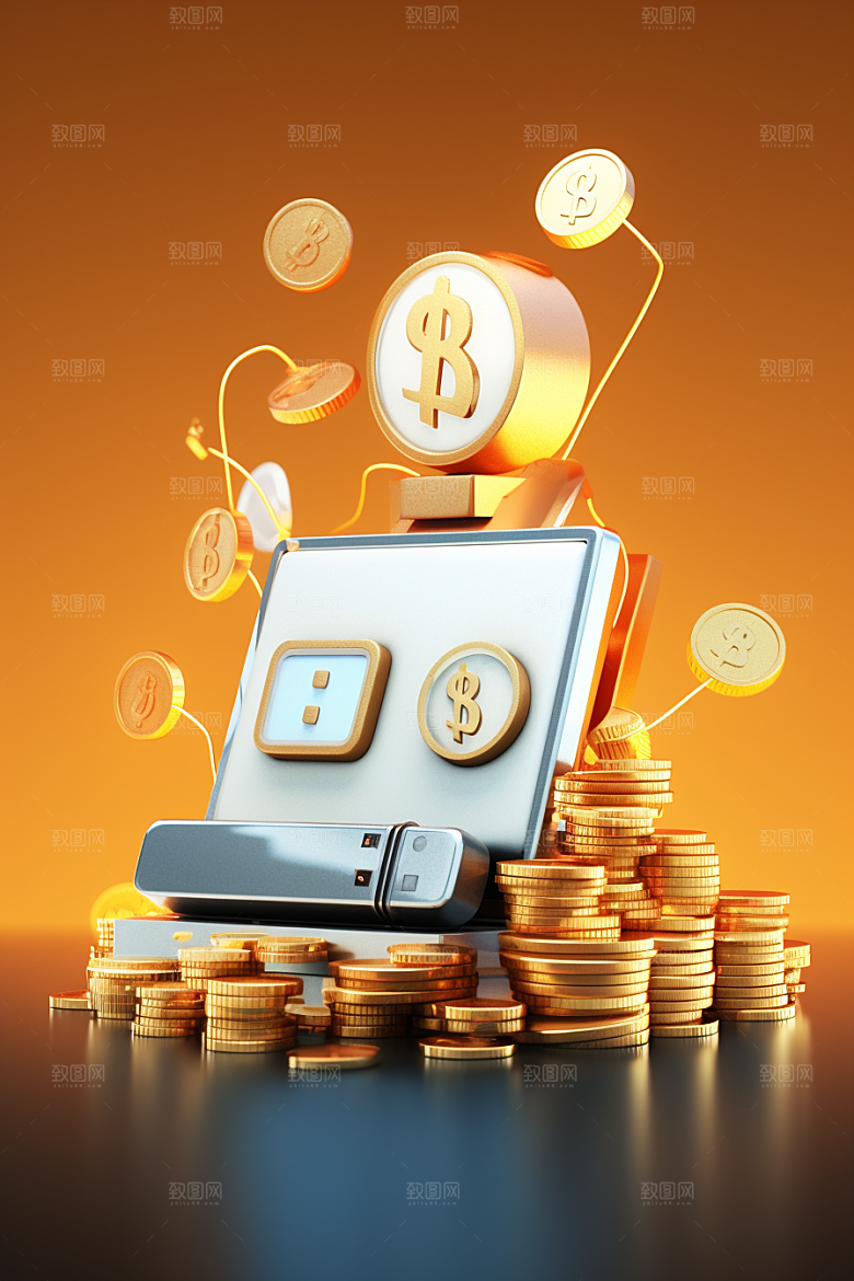 金融理财高清数据C4D模型