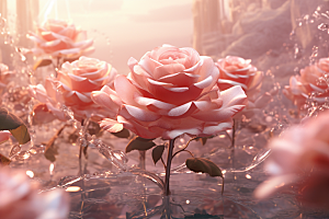 CG玫瑰唯美情人节素材