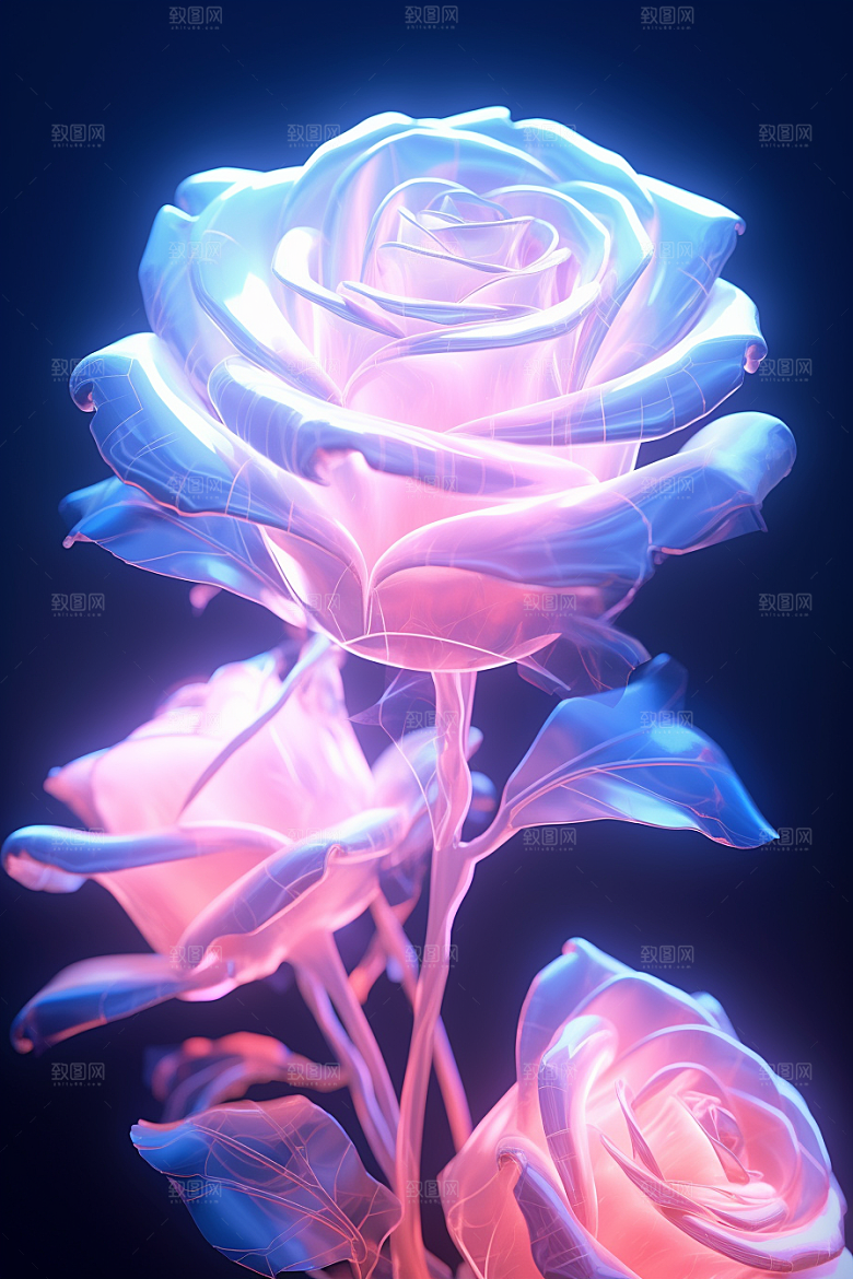 CG玫瑰情人节原画素材